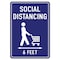 Signmission Coronavirus Notice Sign, Social Distancing 6 Feet, 10in X 7in Rigid Plastic, OS-NS-P-710-255952 OS-NS-P-710-255952 - alternate 1